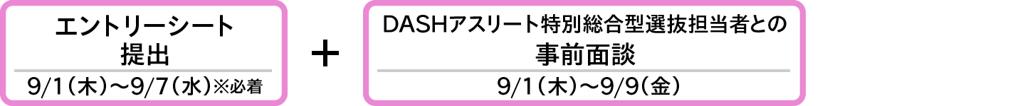 DASHアスリート特別総合型選抜