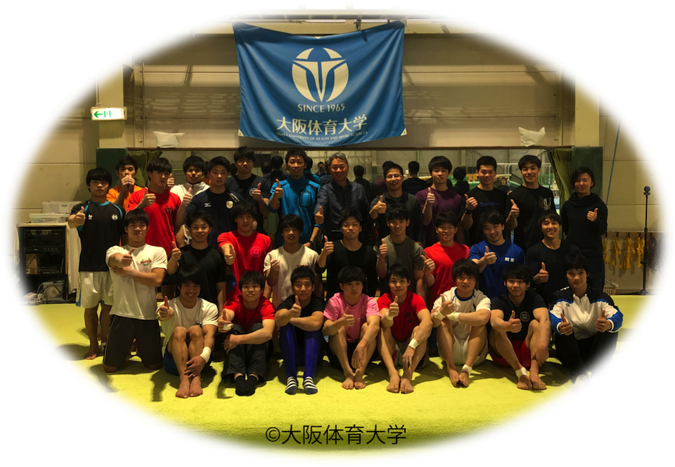 Team OUHS Gymnastics with Huang Yubin and Liang Cheng