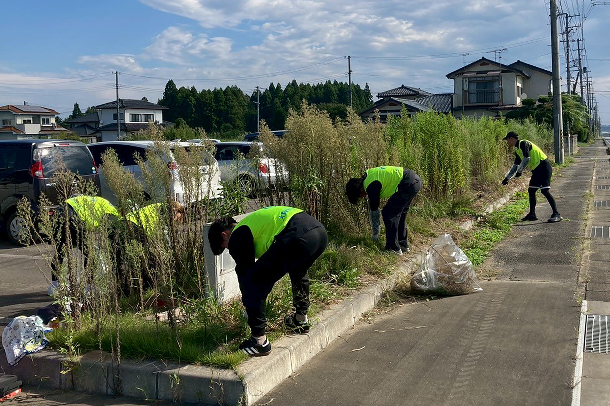 JR小高駅前や付近の雑草取り