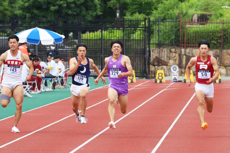 〈男子100ｍ〉　優勝　萩尾脩人