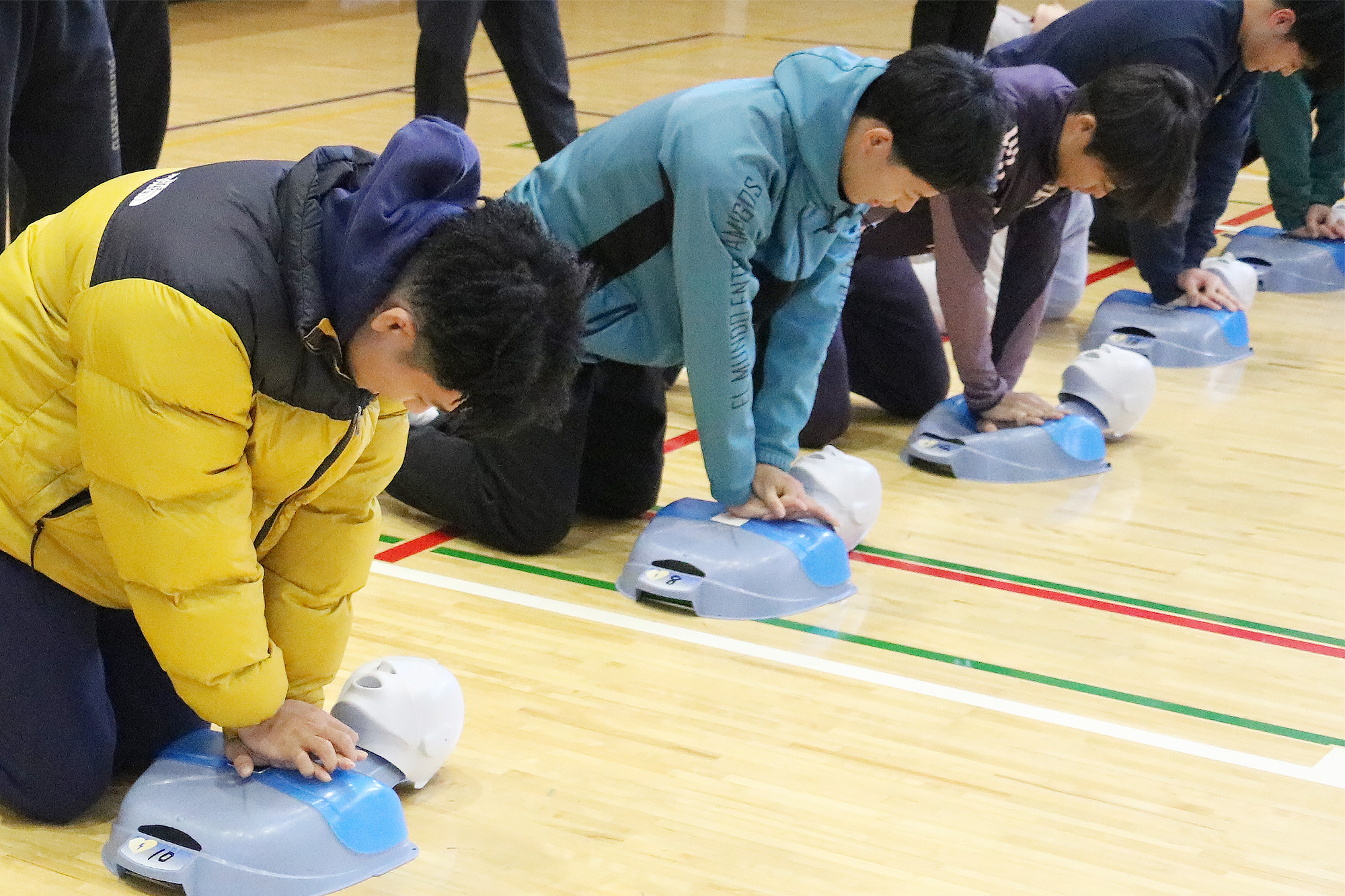 大阪体育大学で開催された救急救命講習