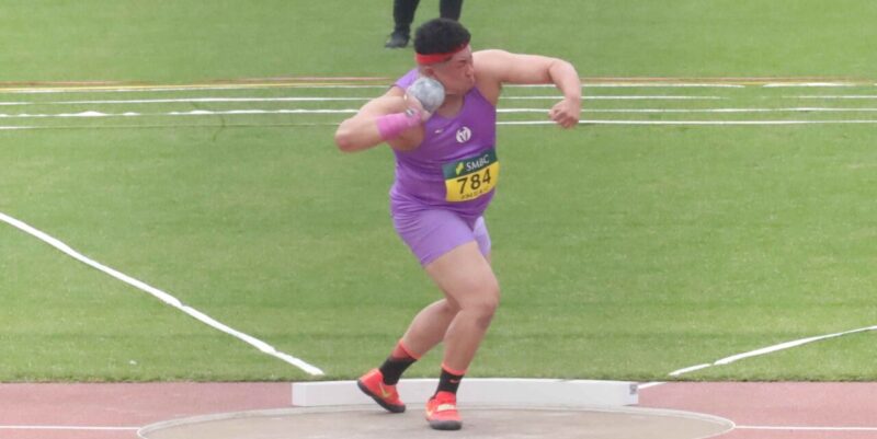 男子砲丸投げ優勝・黒田翔貴（資料写真）