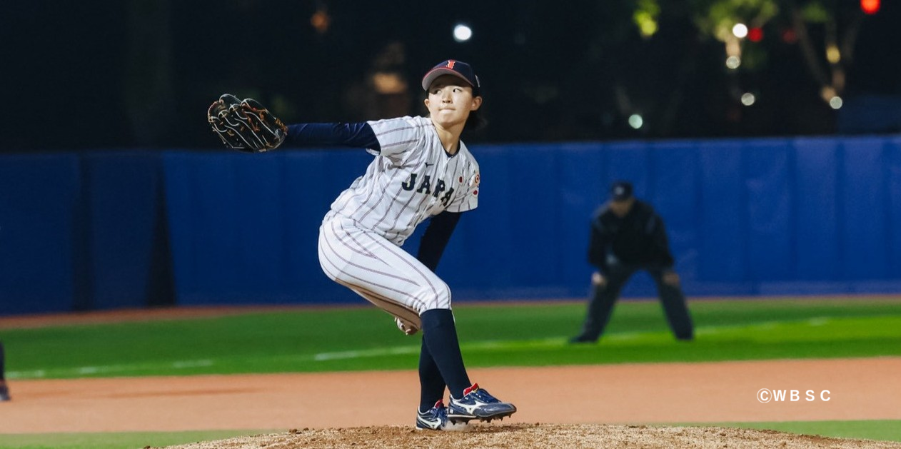 MVPを獲得した柏﨑咲和(体育学部4年、福井工業大学附属福井高校)【ⒸWBSC】