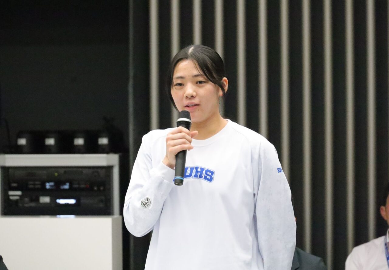 バスケットボール部女子・ 三次真歩(みつぎ・まほ、4年、広島皆実高校) 【大阪体育大学】