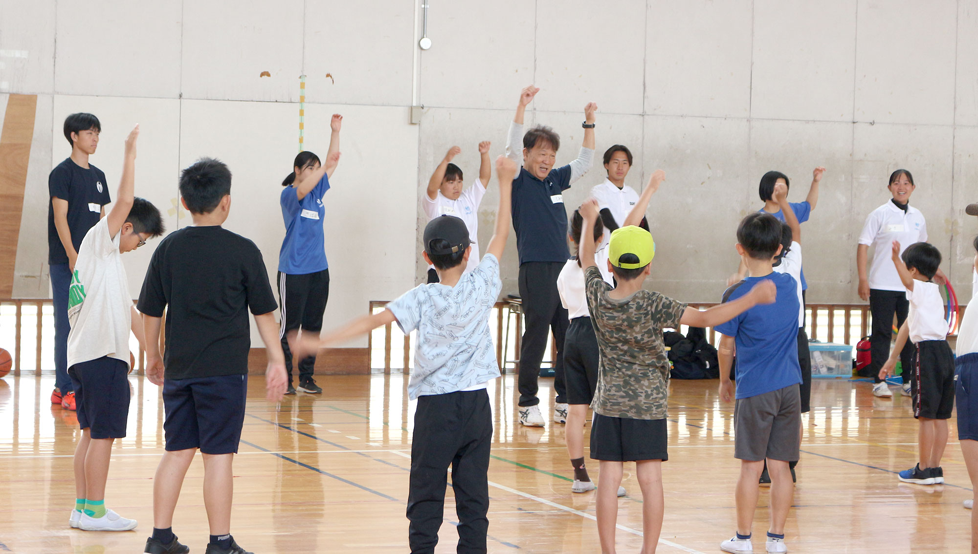 冨山教授と準備運動