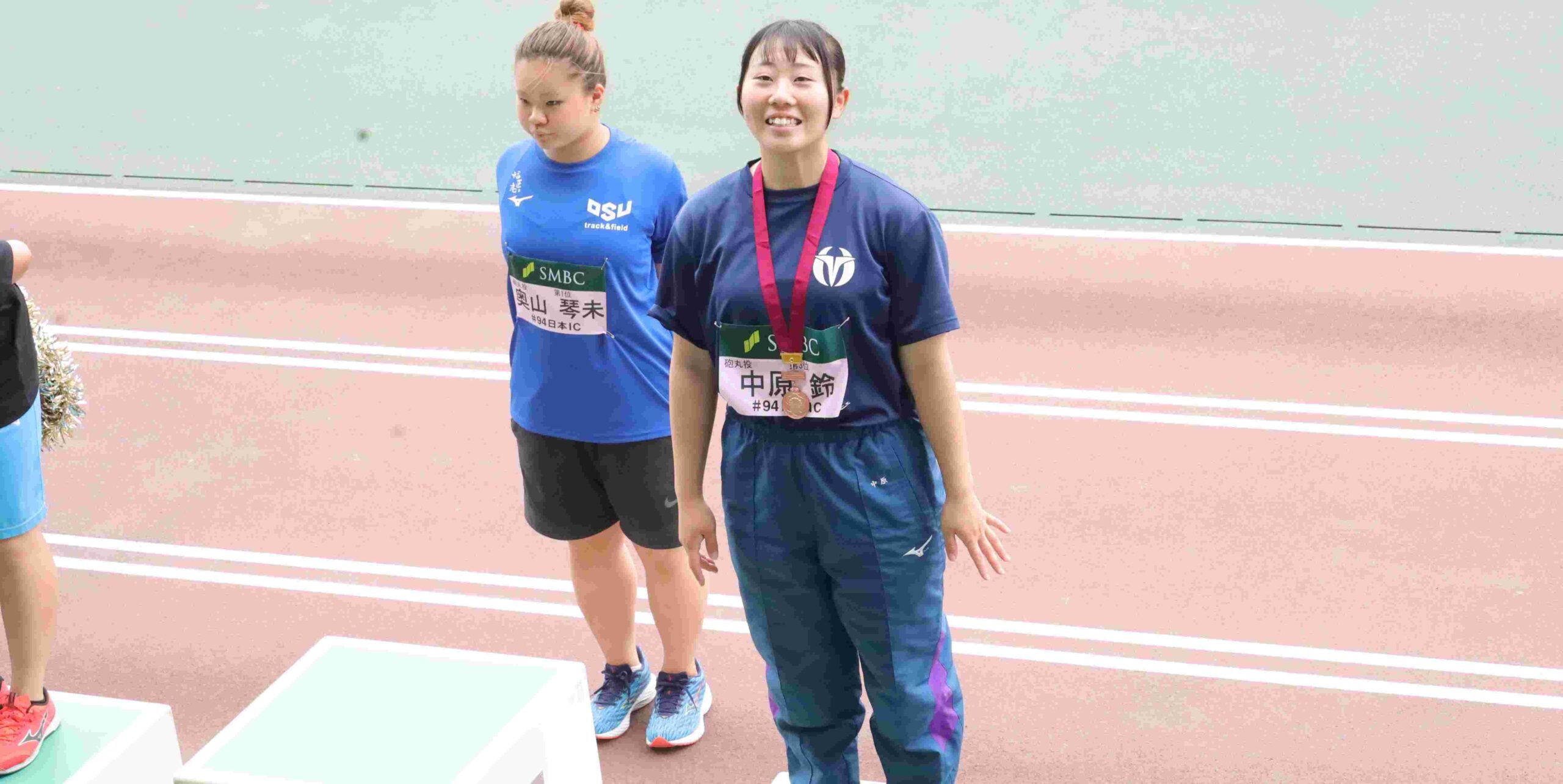 陸上日本インカレ女子砲丸投げ3位の中原 大型新人の後輩に競り勝ち