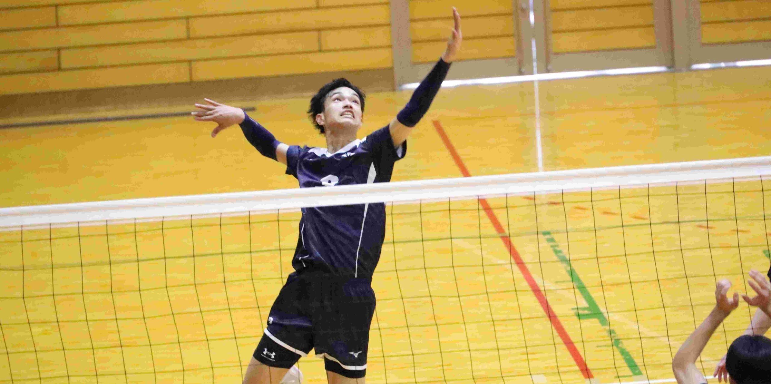 バレーボール西日本大学男子学連選抜対抗戦 最高到達3m45の大阪体育