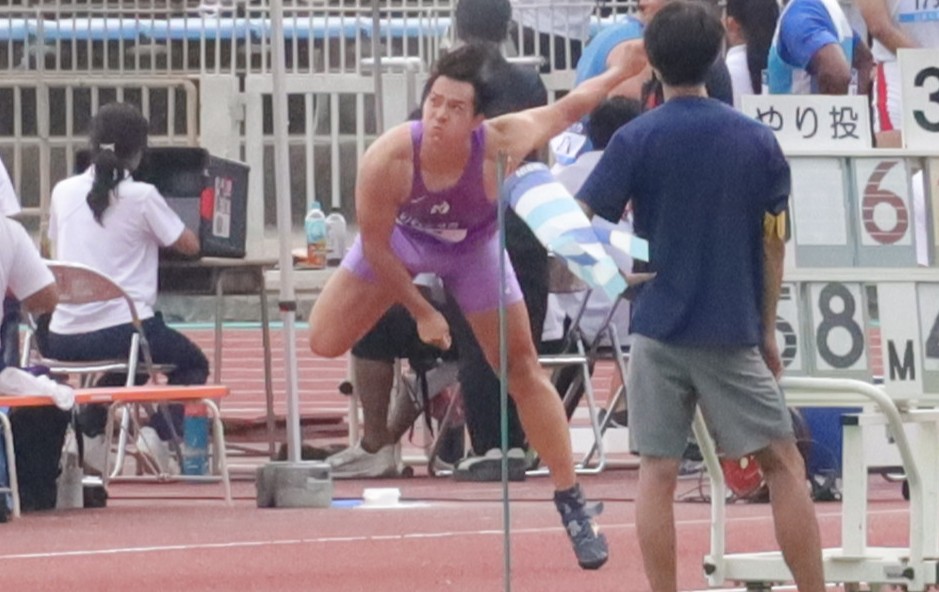 男子やり投げ５位・須藤勇大（体育学部４年、群馬・前橋育英高校）