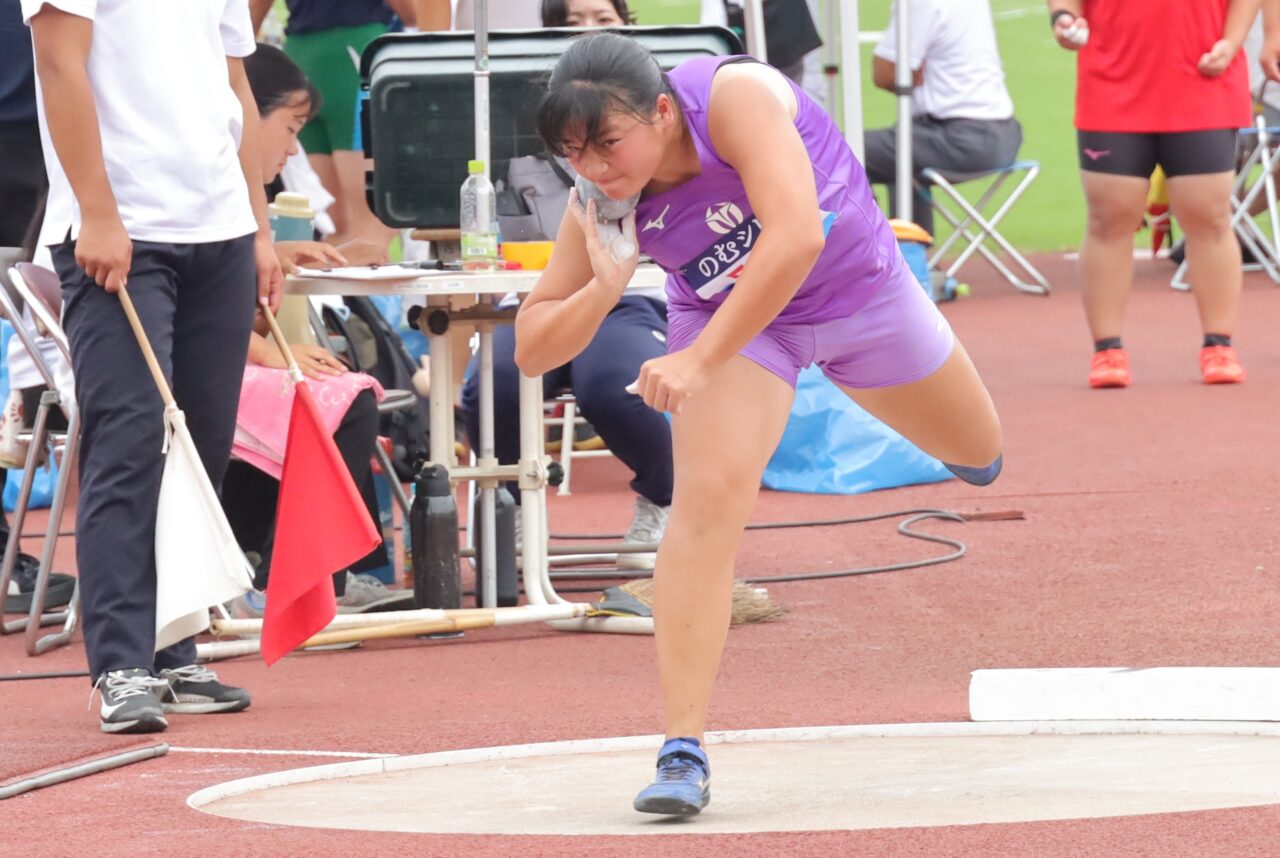 女子砲丸投げ５位・武田光里（体育学部３年、奈良・添上高校）