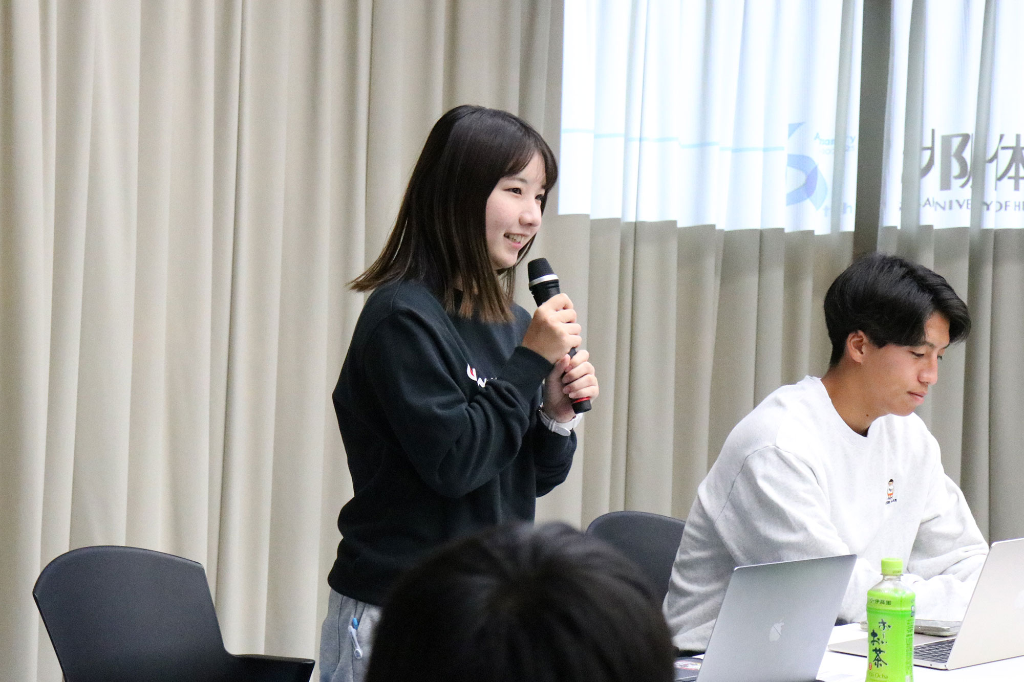 奈良育英高校OGの田中優衣さん(教育学部2年)