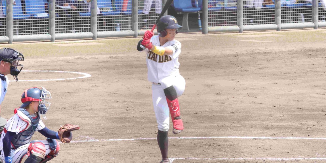 畑中ゆりあ内野手(大阪体育大学体育学部4年)=資料写真 【大阪体育大学】