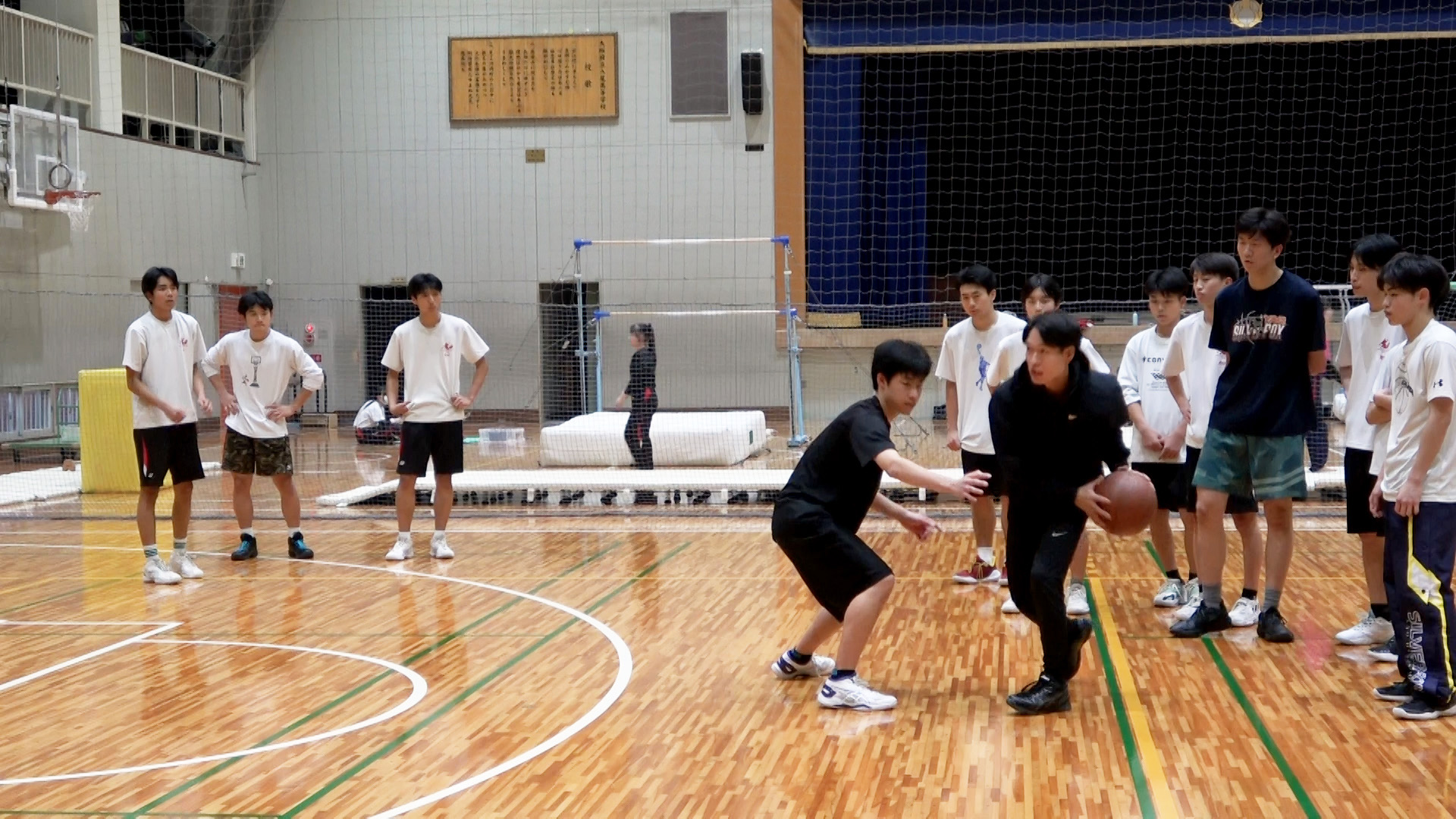 高校での部活動指導の様子