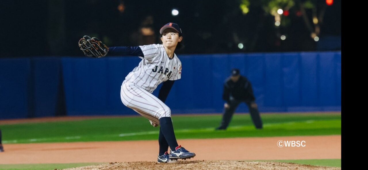 アジアカップMVP・柏﨑咲和(現読売ジャイアンツ) 【ⒸWBSC】
