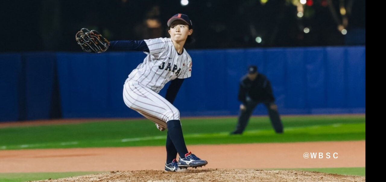 ＭＶＰを獲得した柏﨑咲和（育学部４年、福井工業大学附属福井高校）
【＠ＷＢＳＣ】