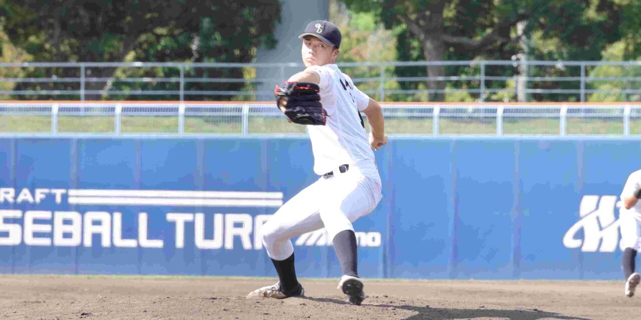 高田純誠（体育学部３年、兵庫・報徳学園高校）
【大阪体育大学】