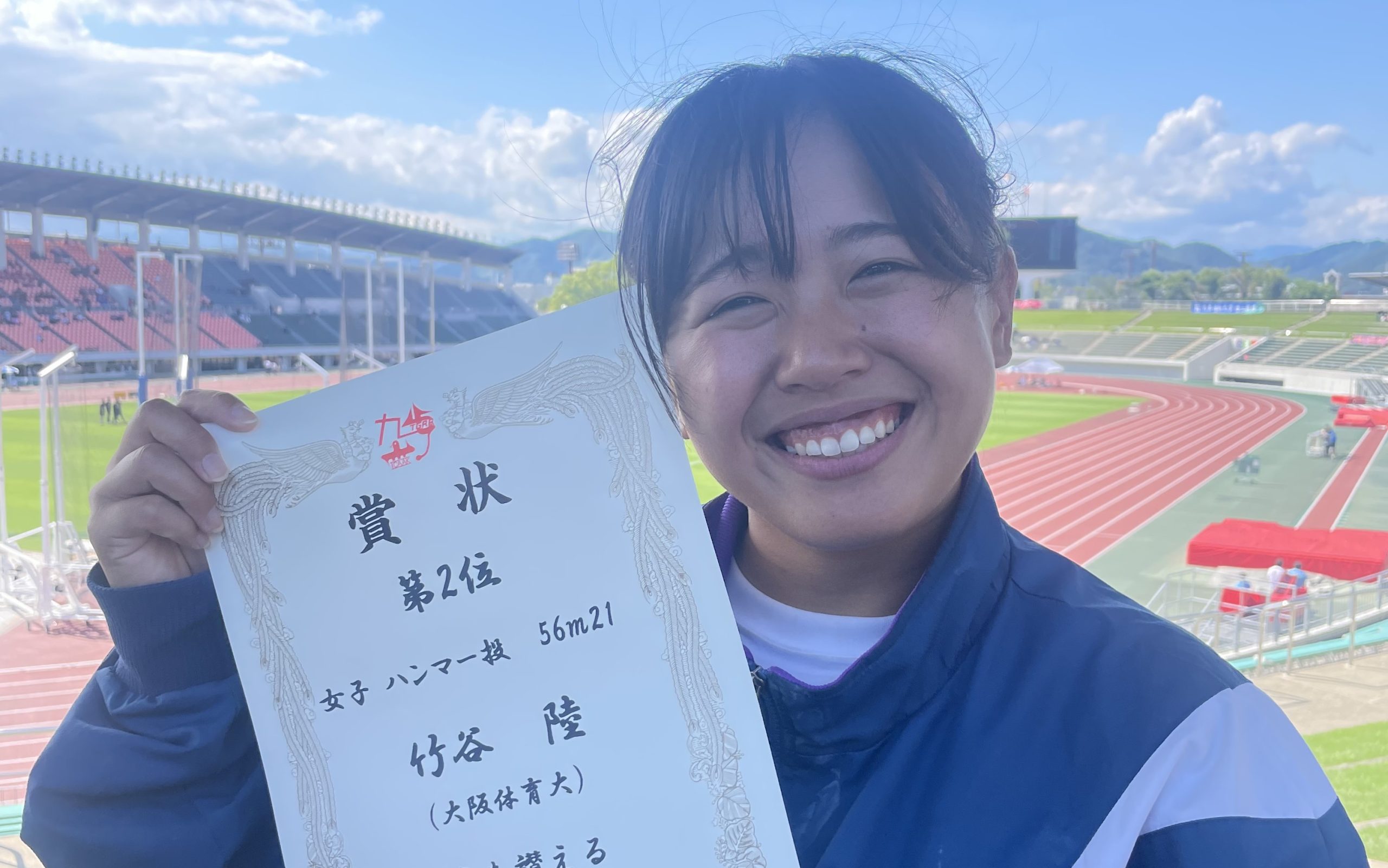 陸上西日本インカレ ハンマー男女、男子1万mで入賞 - 大阪体育大学