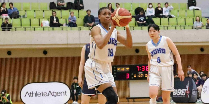 アイエビドゥン・グレイス(体育学部3年、岡山・倉敷翠松高校、資料写真)