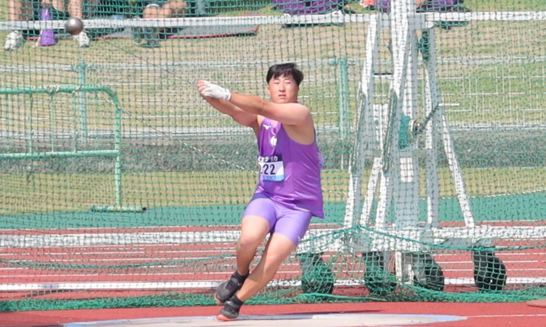 男子ハンマー投げ４位　日野竜吾（スポーツ科学部２年、兵庫工業高校）　 【大阪体育大学】