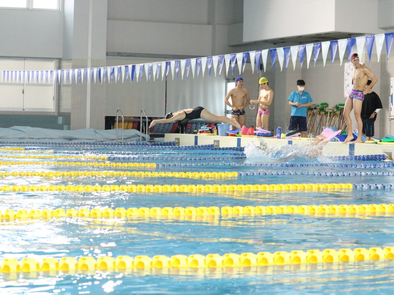 水上競技部との合同練習