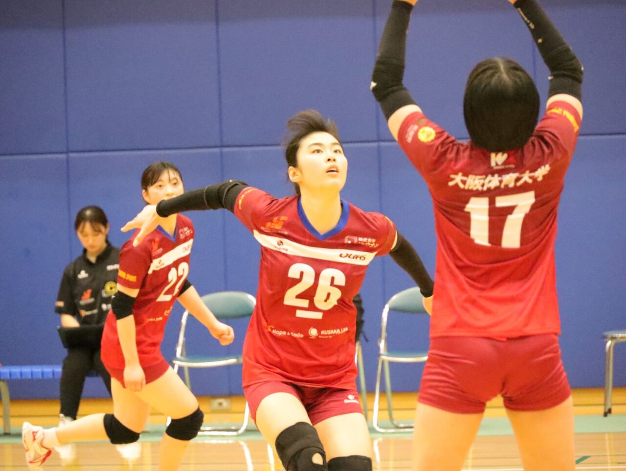 ミドルブロッカー・黒木陽奈主将
【大阪体育大学】