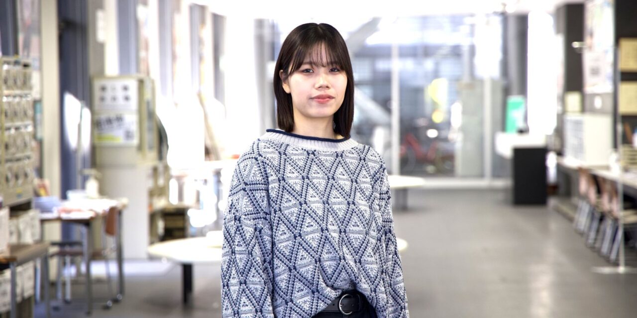 大阪体育大学体育学部４年・村上陽菜（はるな）さん（スポーツマネジメントコース、大阪府立高津高校）
【大阪体育大学】