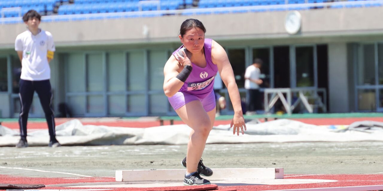 女子砲丸投げ3位 中原鈴(体育学部4年、東大阪大学敬愛高校) 【大阪体育大学】
