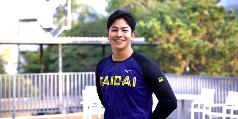 大阪体育大学体育学部４年・水場英杜（みずば・えいと）さん（スポーツ教育コース、兵庫・神戸弘陵学園高校） 【大阪体育大学】