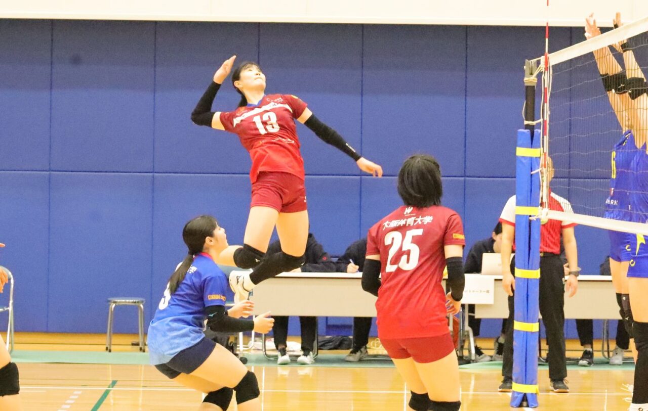 アウトサイドヒッター・須藤舞尋(まひろ、教育学部2年、宮崎・延岡学園高校) 【大阪体育大学】