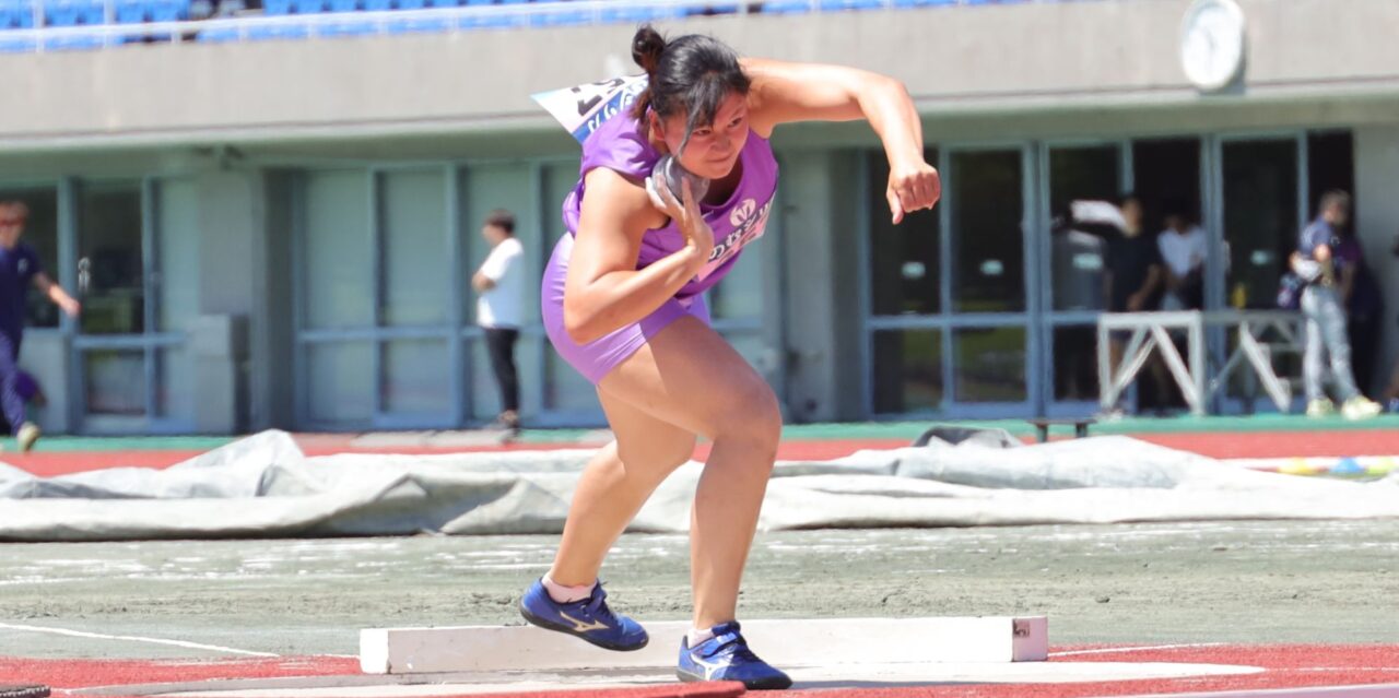 女子砲丸投げ4位 武田光里(体育学部4年、奈良・添上高校) 【大阪体育大学】