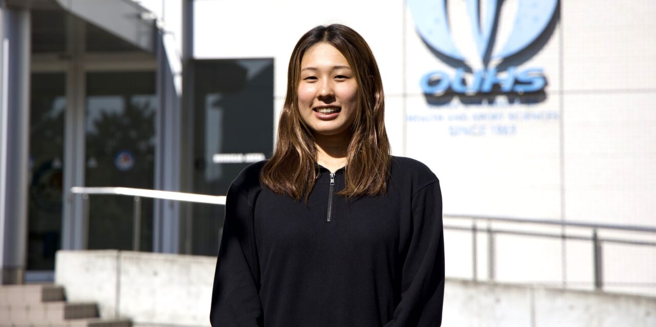 大阪体育大学教育学部３年・岸本明日香さん（幼児教育コース、滋賀県立大津高校）
【大阪体育大学】