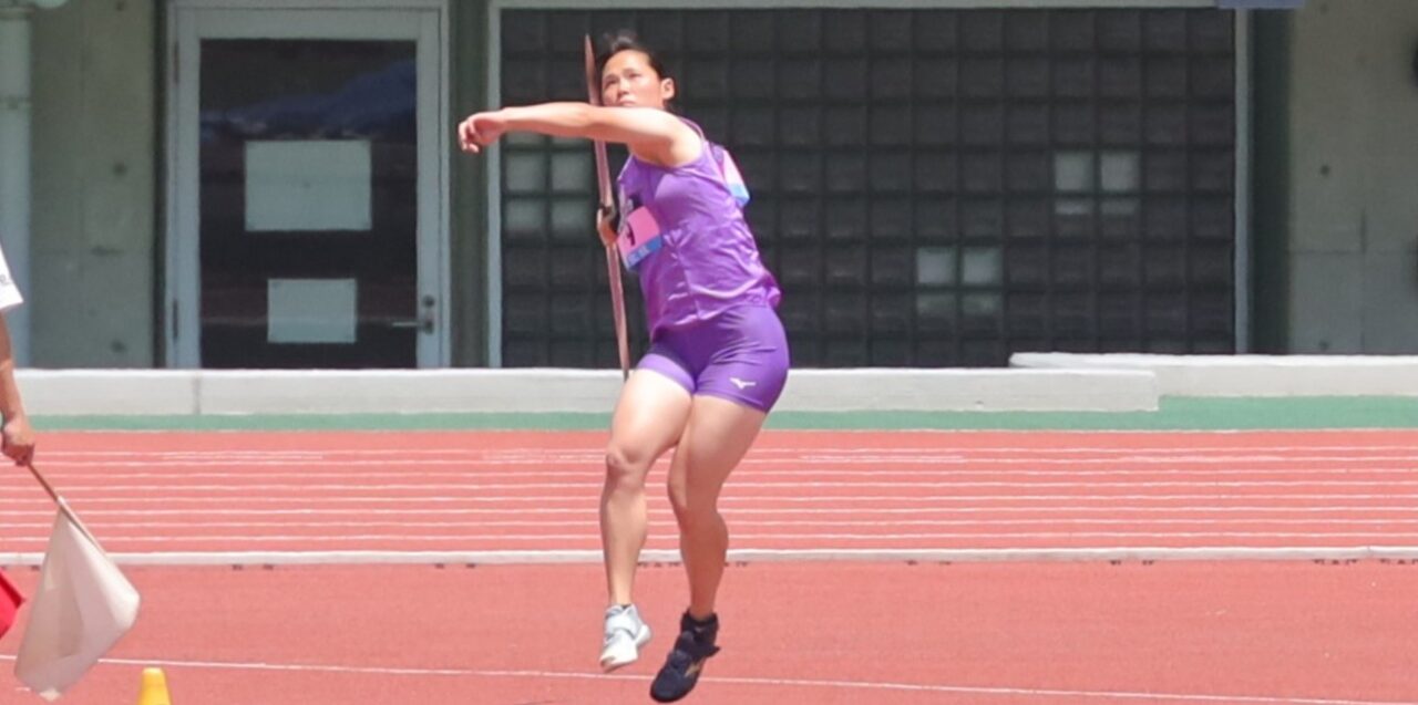女子やり投げ３位　鈴木彩夏（スポーツ科学部１年、大阪体育大学浪商高校）
【大阪体育大学】