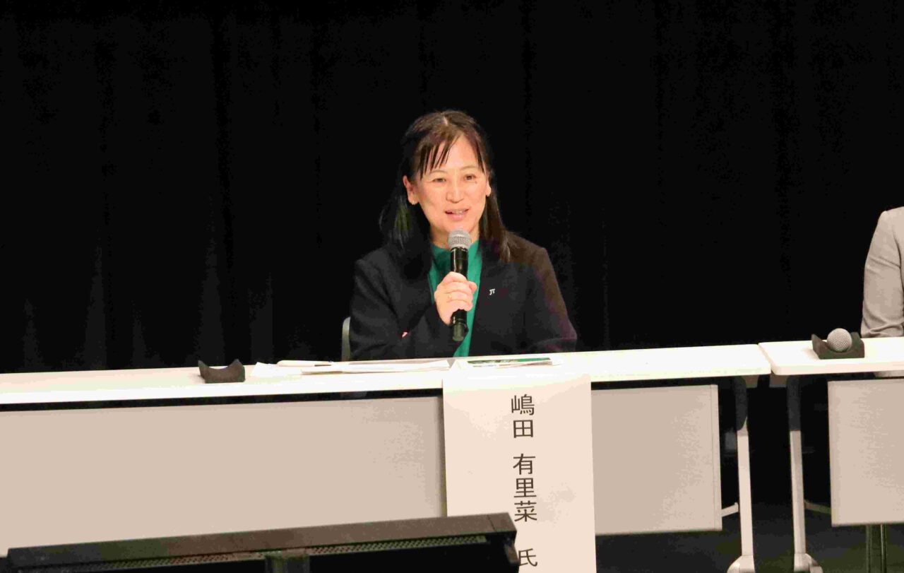 日本たばこ産業株式会社理事・大阪支社長の嶋田有里菜さん 【大阪体育大学】