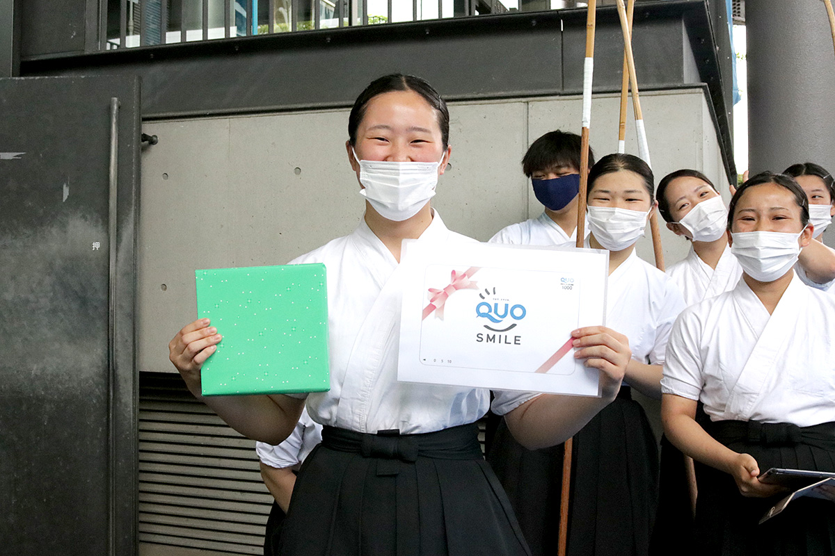 准優秀賞　教育学部3年・なぎなた部　髙谷未生栞さん