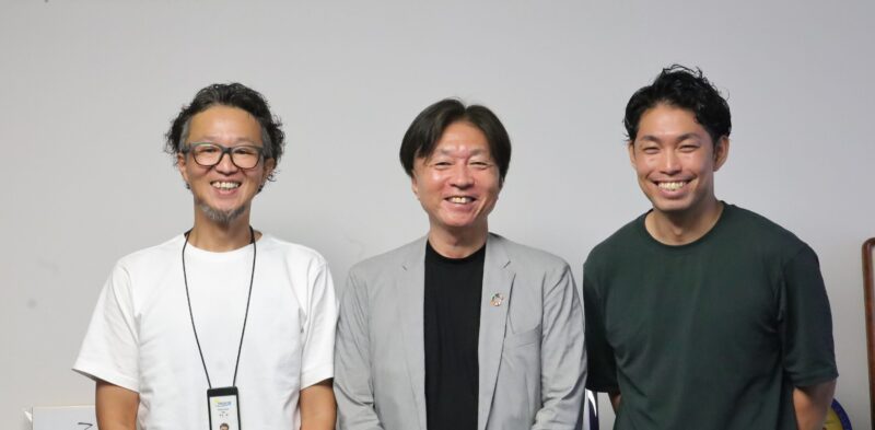 左から井上渉さん、境浩史さん、 志村駿介さん 【大阪体育大学】